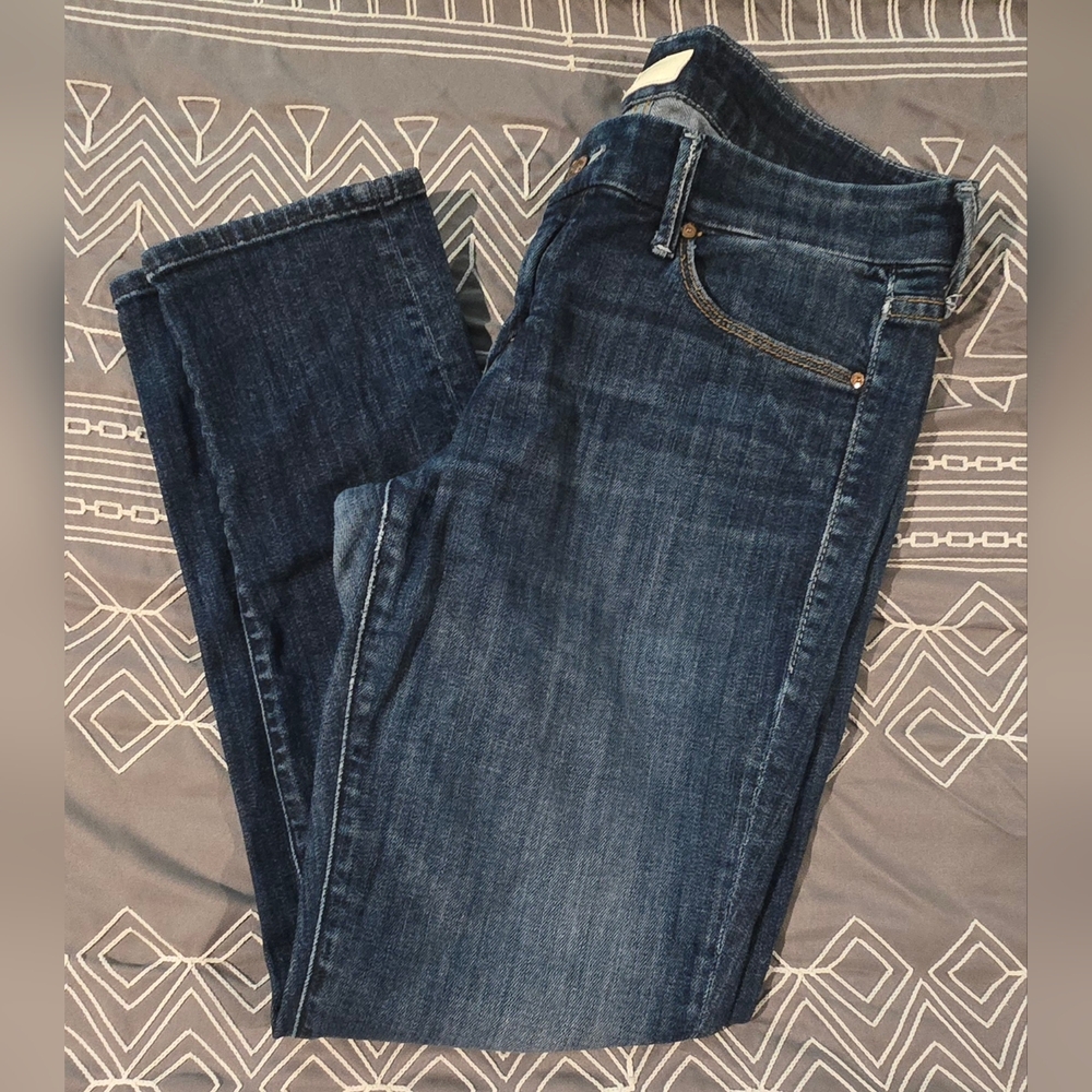 MOTHER Deep Indigo Cropped Jeans